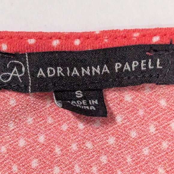 Adriana Papell Polka Dot Pleated sleeve Women's Size Small Top - Picture 3 of 9